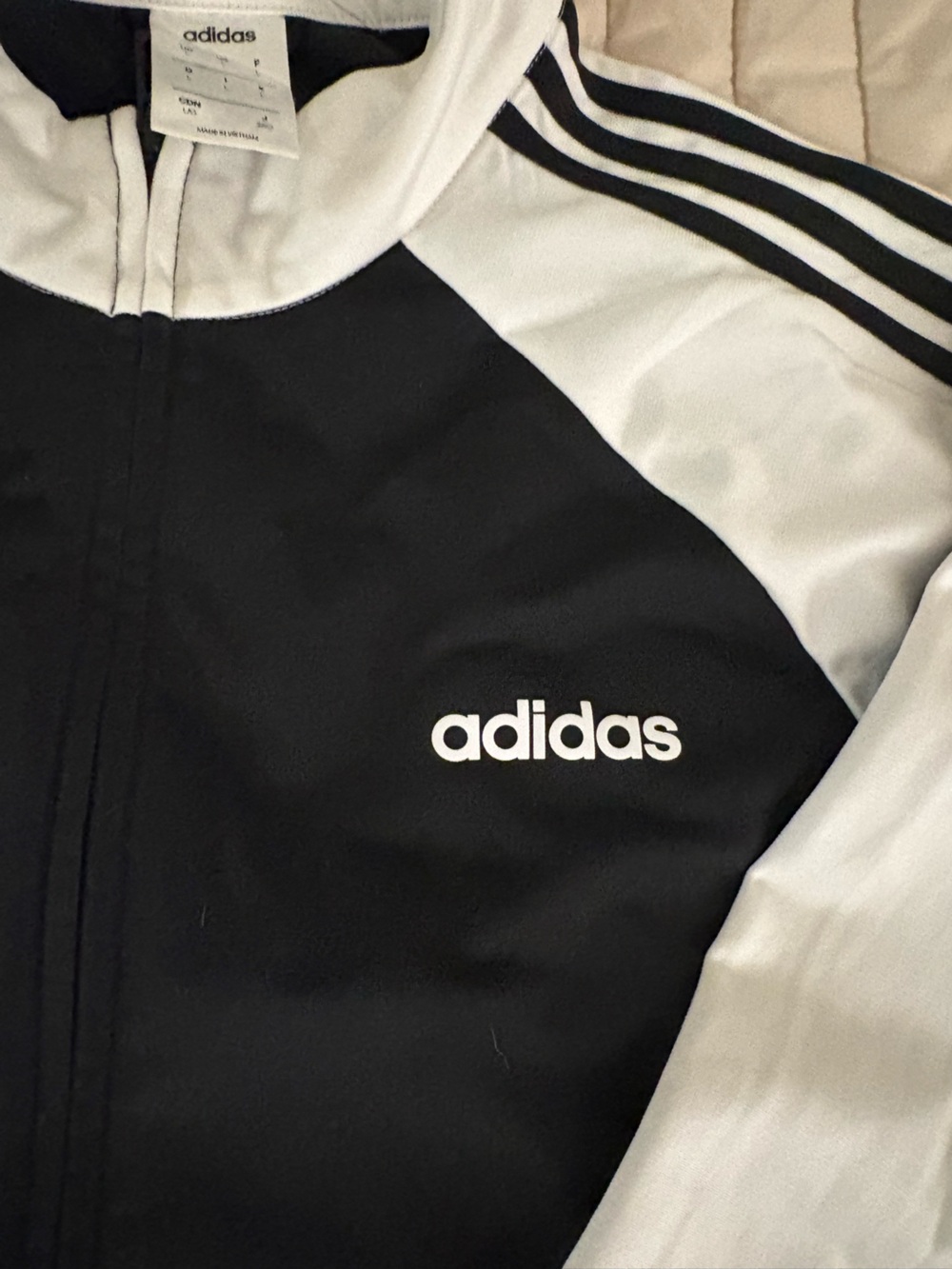 Adidas Men’s Black and White Jacket - Picture 3 of 3